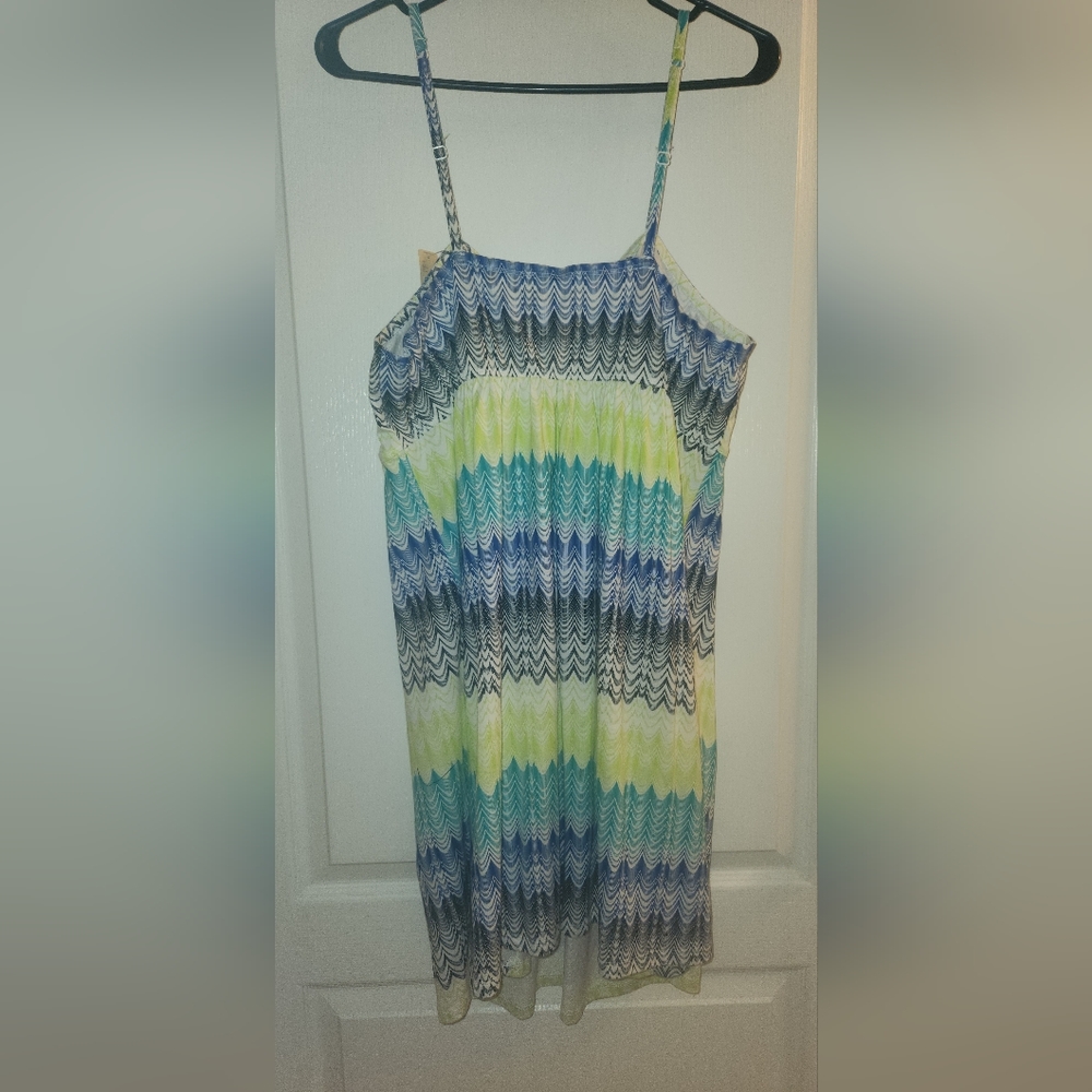 NWT Cacique Multicolor Zigzag Pattern Sleepwear Chemise Size 18/20 - Picture 2 of 5
